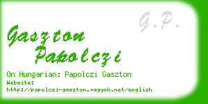 gaszton papolczi business card